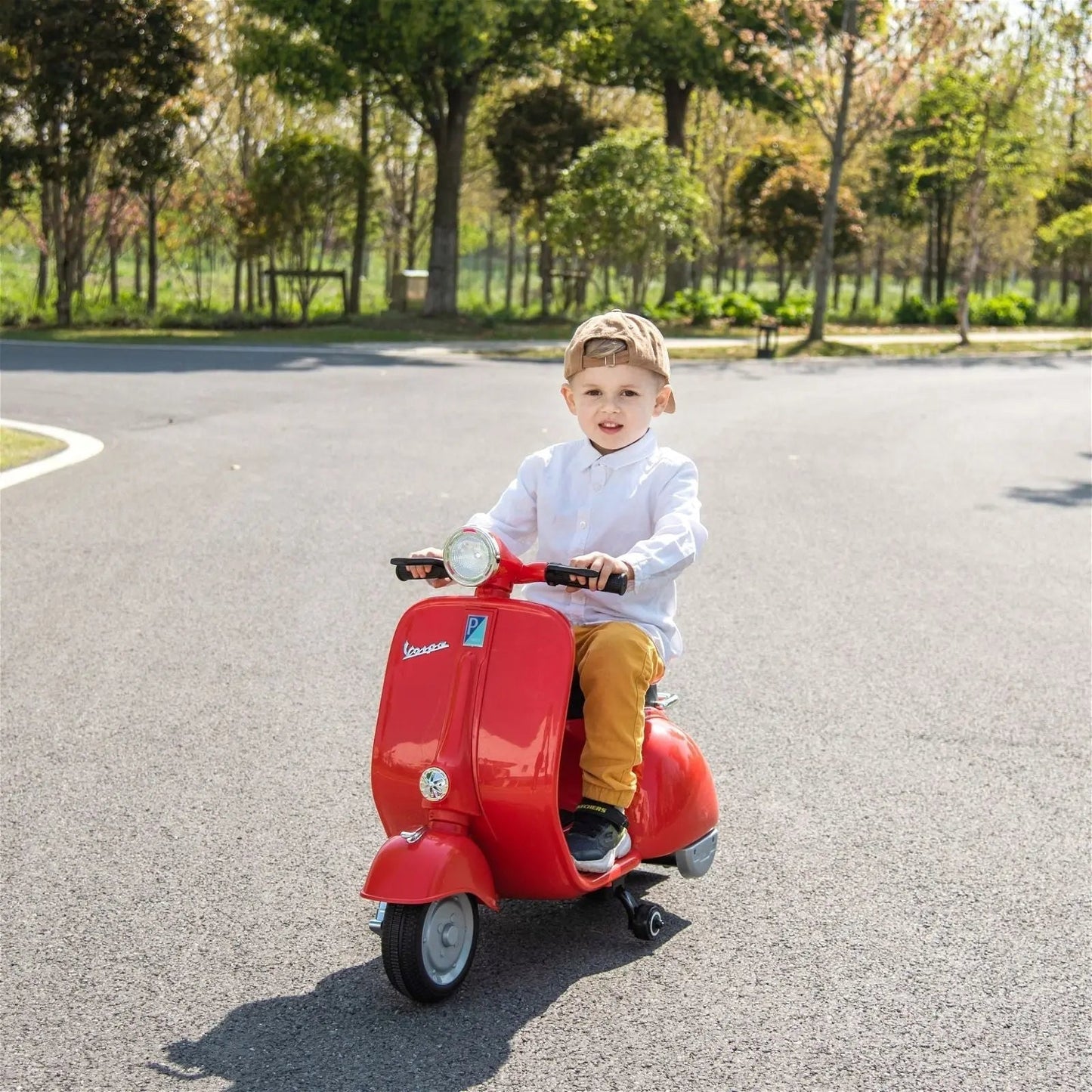 12V Kid's Vespa Electric Ride - On Scooter - Smart Gadgets