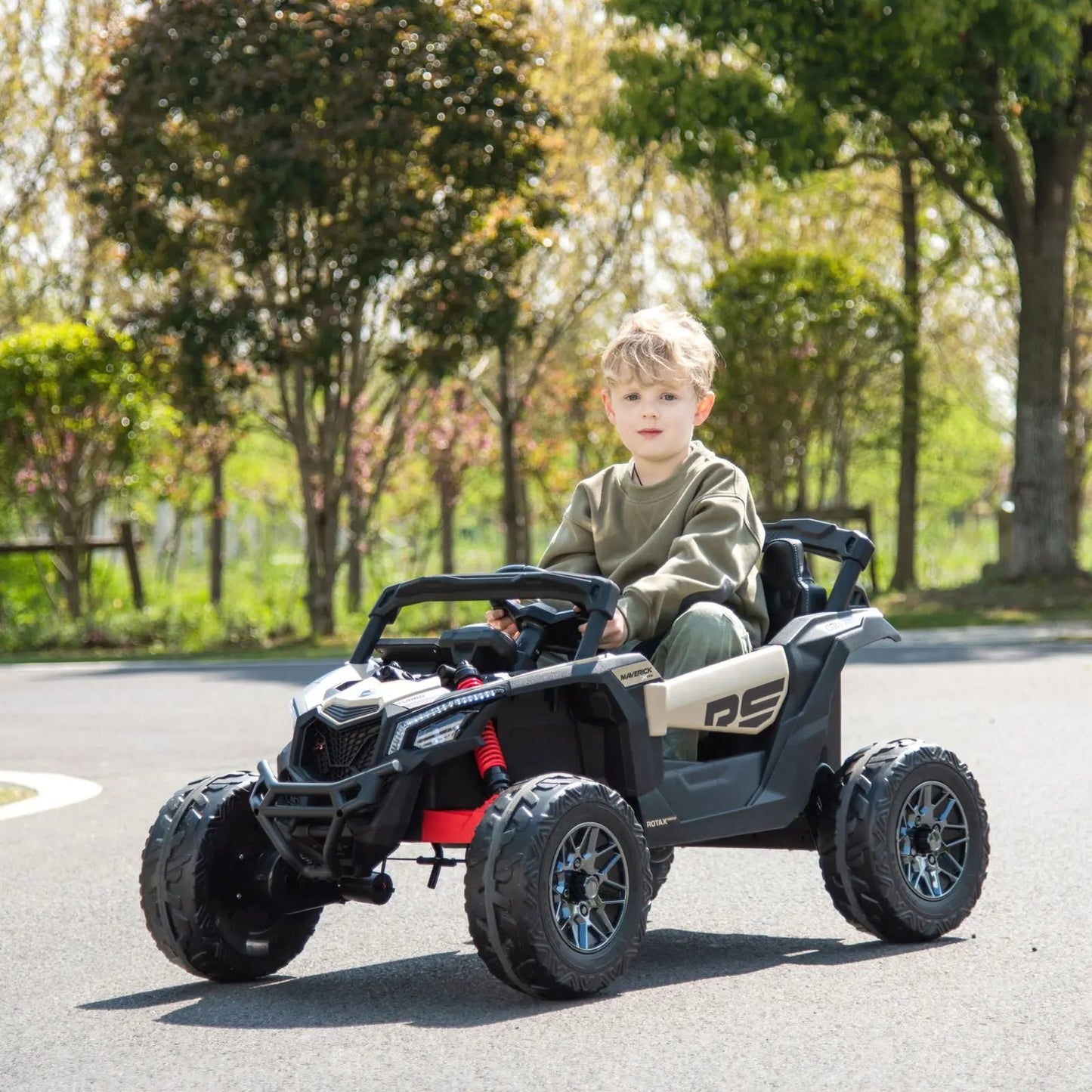 24V Can Am Maverick 1 - Seater UTV - Kids Electric Ride - On - Smart Gadgets