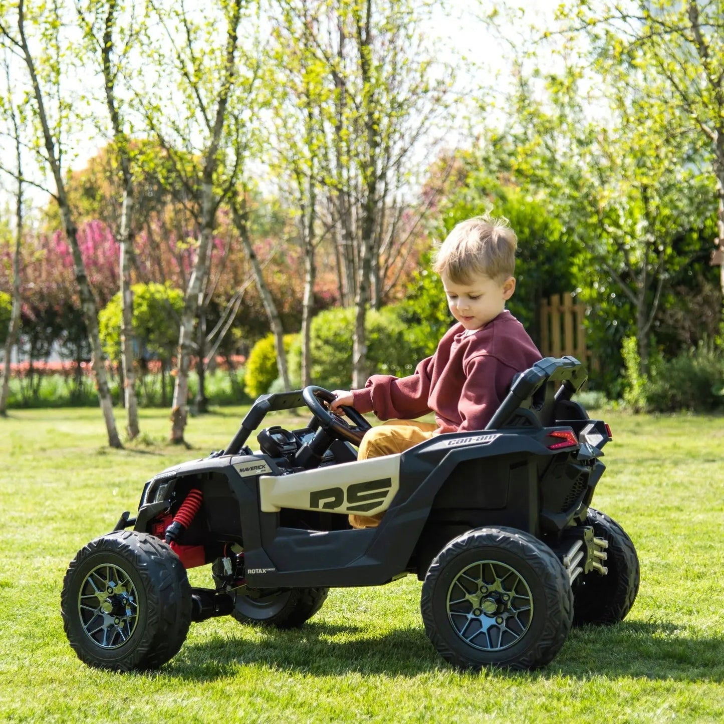 24V Can Am Maverick 1 - Seater UTV - Kids Electric Ride - On - Smart Gadgets