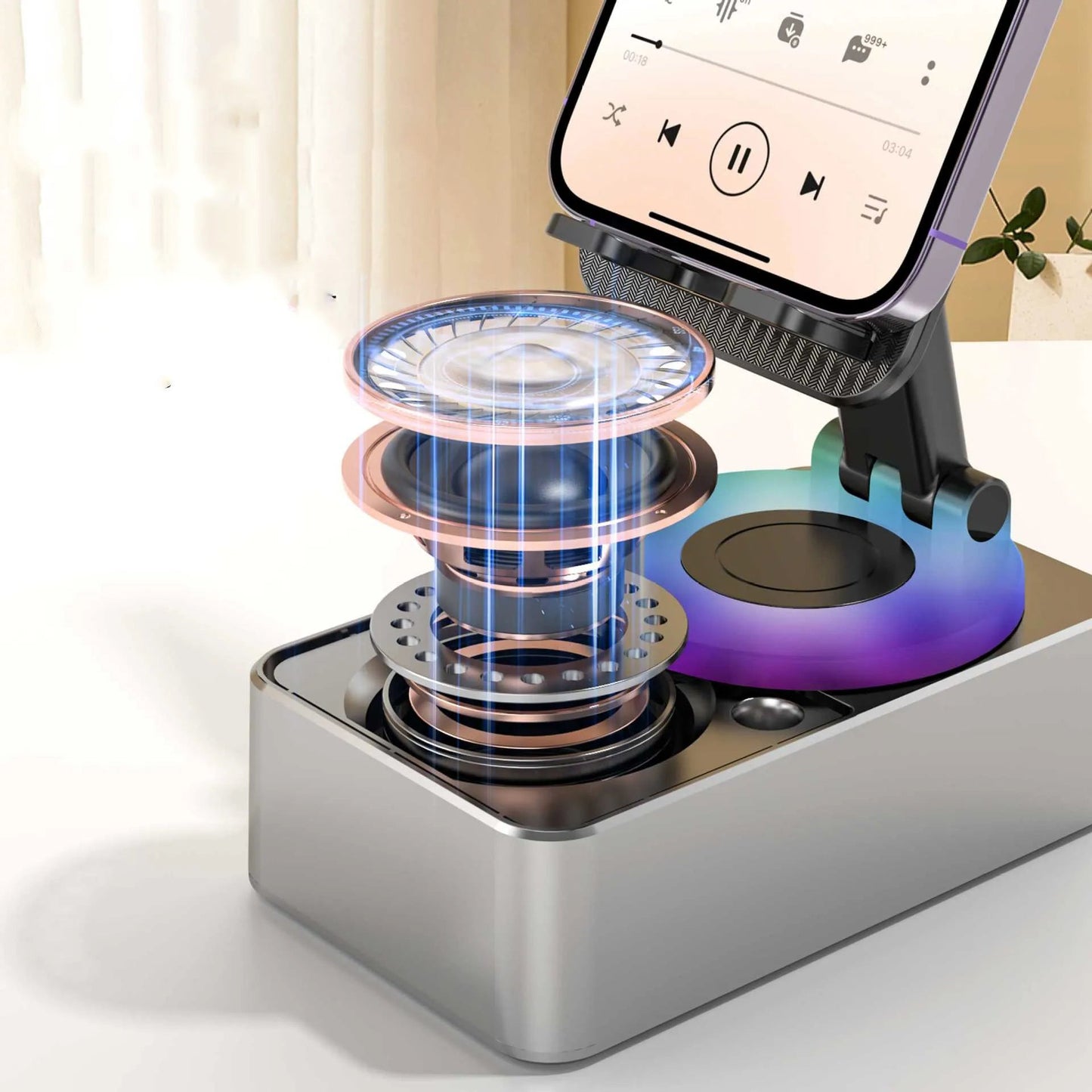 Mobile Phone Bracket Audio Two - in - one Rotating Foldable - Smart Gadgets