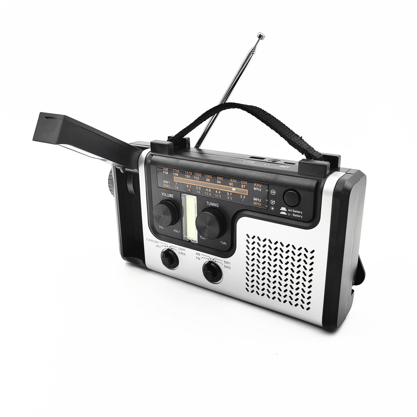 Multi - Band Solar Emergency Radio with Flashlight - Smart Gadgets