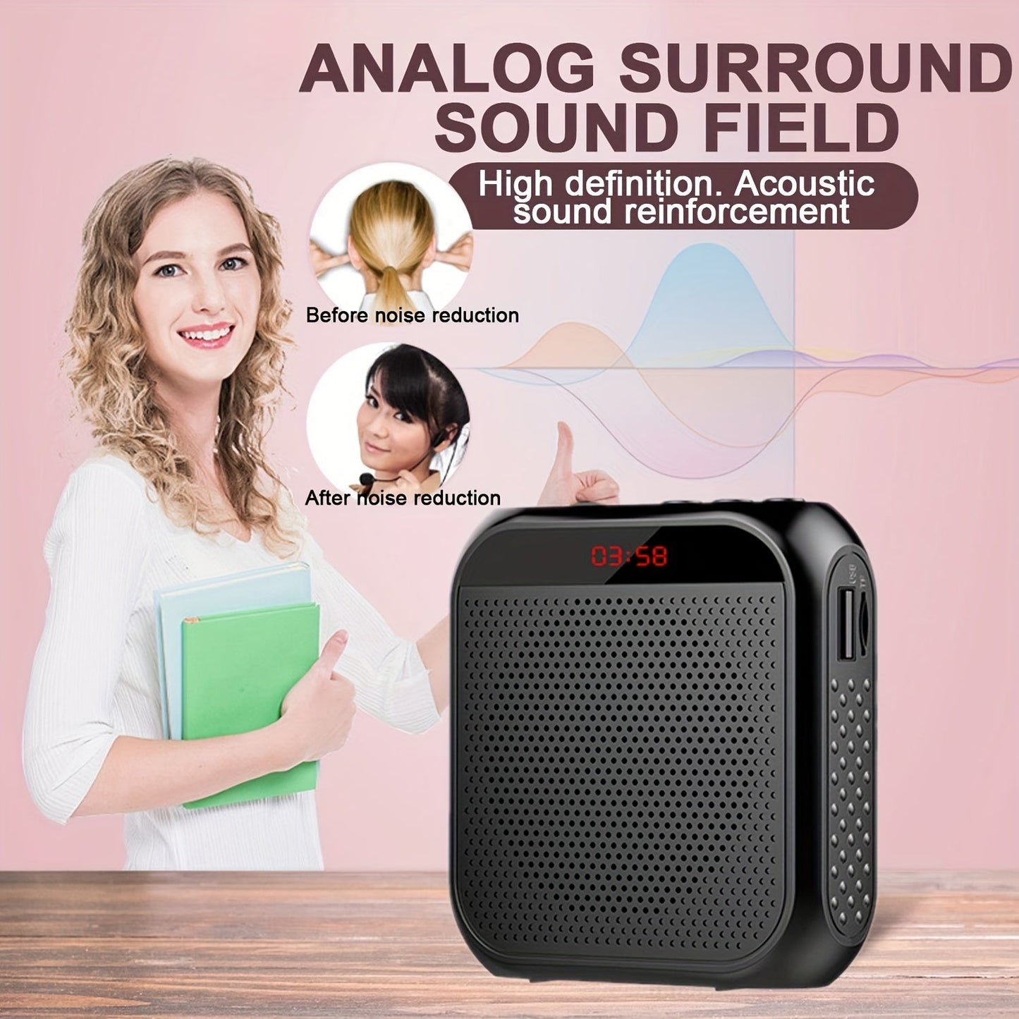Portable Voice Amplifier with Headset Microphone - Smart Gadgets
