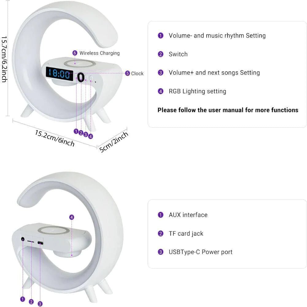 Smart G Lamp Night Light Bluetooth Speaker - Smart Gadgets
