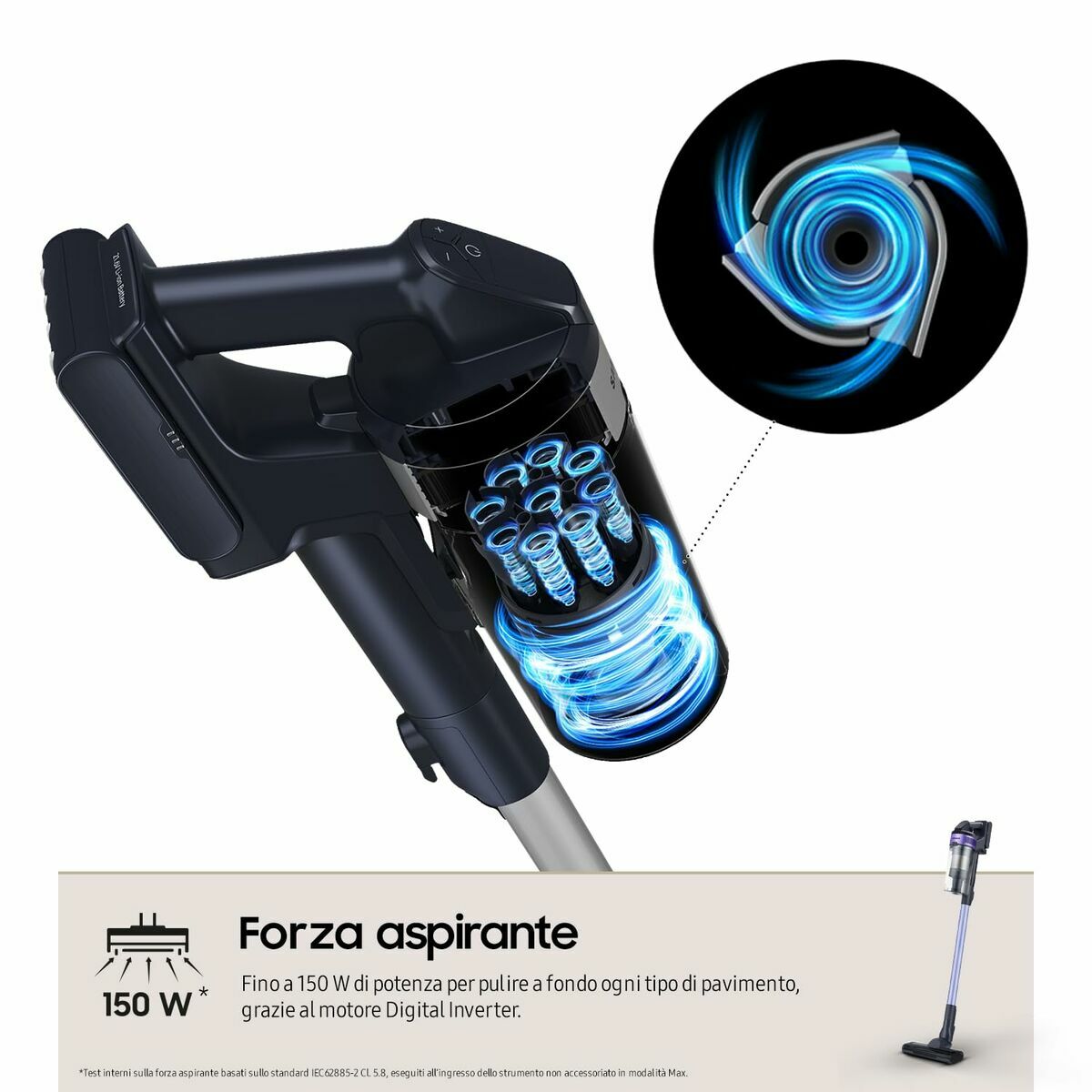 Stick Vacuum Cleaner Samsung VS15A6031R4/ET 150 W - Smart Gadgets