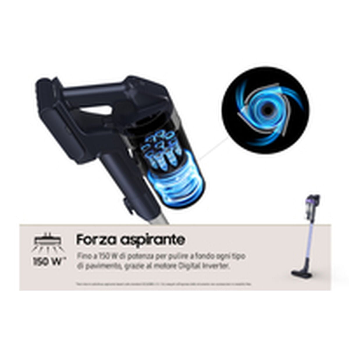 Stick Vacuum Cleaner Samsung VS15A6031R4/ET 150 W - Smart Gadgets