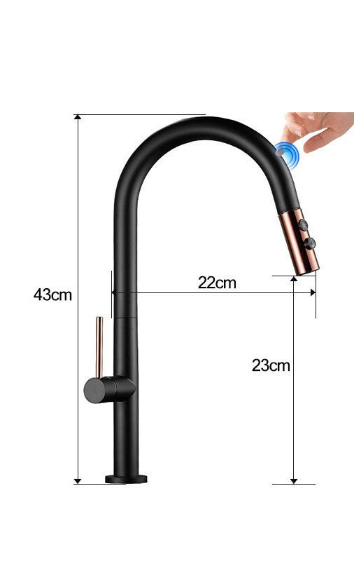 Touch - sensitive Copper Kitchen Faucet - Smart Gadgets