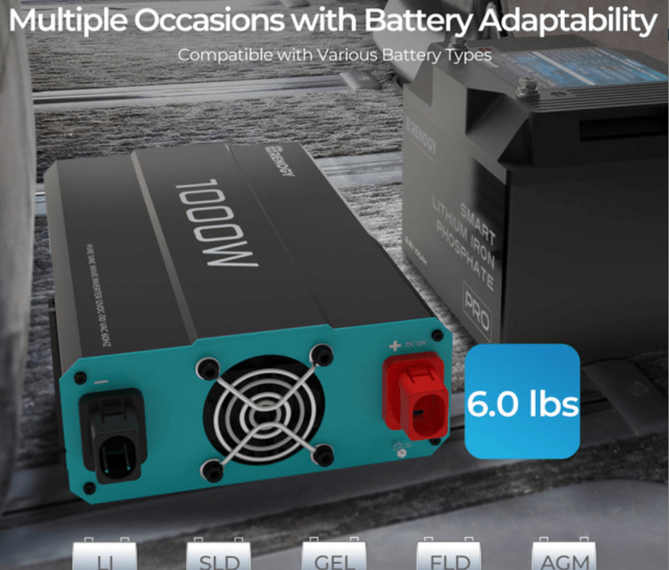 1000W 12V Pure Sine Wave Inverter (New Edition) - Smart Gadgets