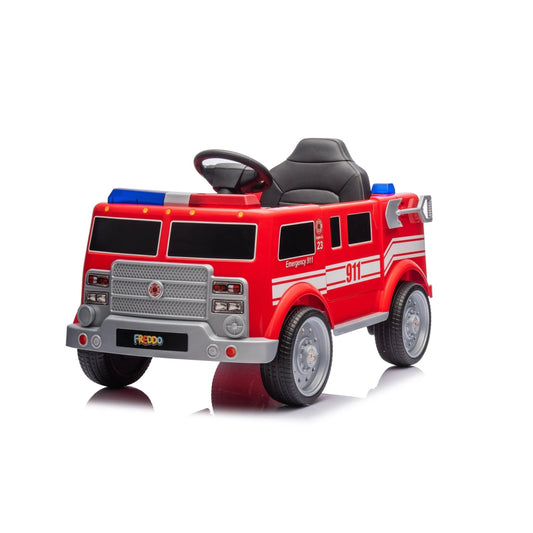 12V Freddo Fire Truck 1 Seater Ride on - Smart Gadgets