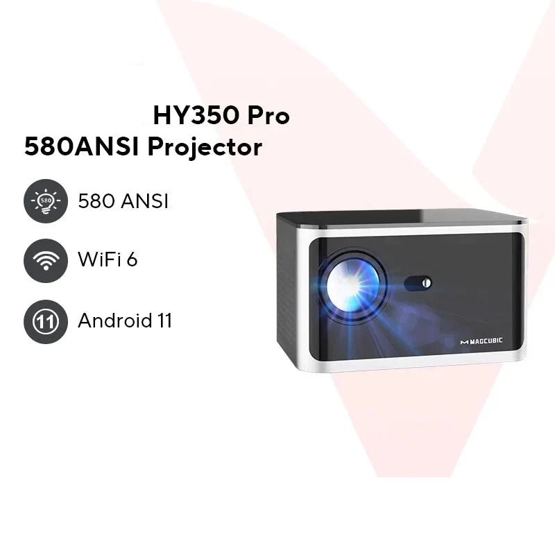 4K Android 11 Smart Projector 1080P LED WiFi6 Black - Smart Gadgets