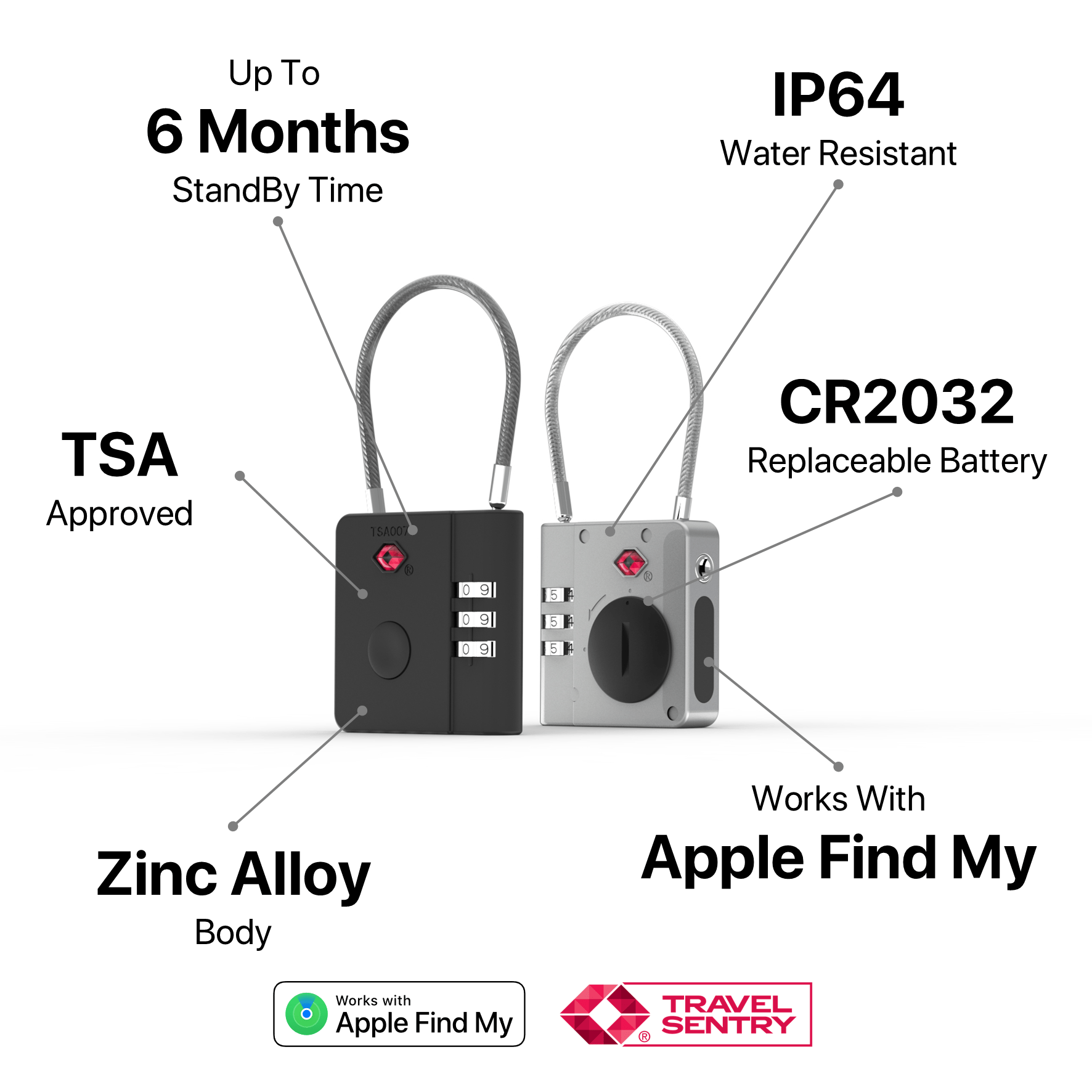 AirLock - Smart Anti - Loss TSA Travel Lock - Smart Gadgets