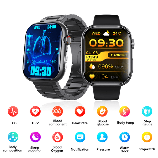 Best ECG Smart Watch of 2025 With Blood Pressure Monitor+Blood Glucose Monitoring - Smart Gadgets