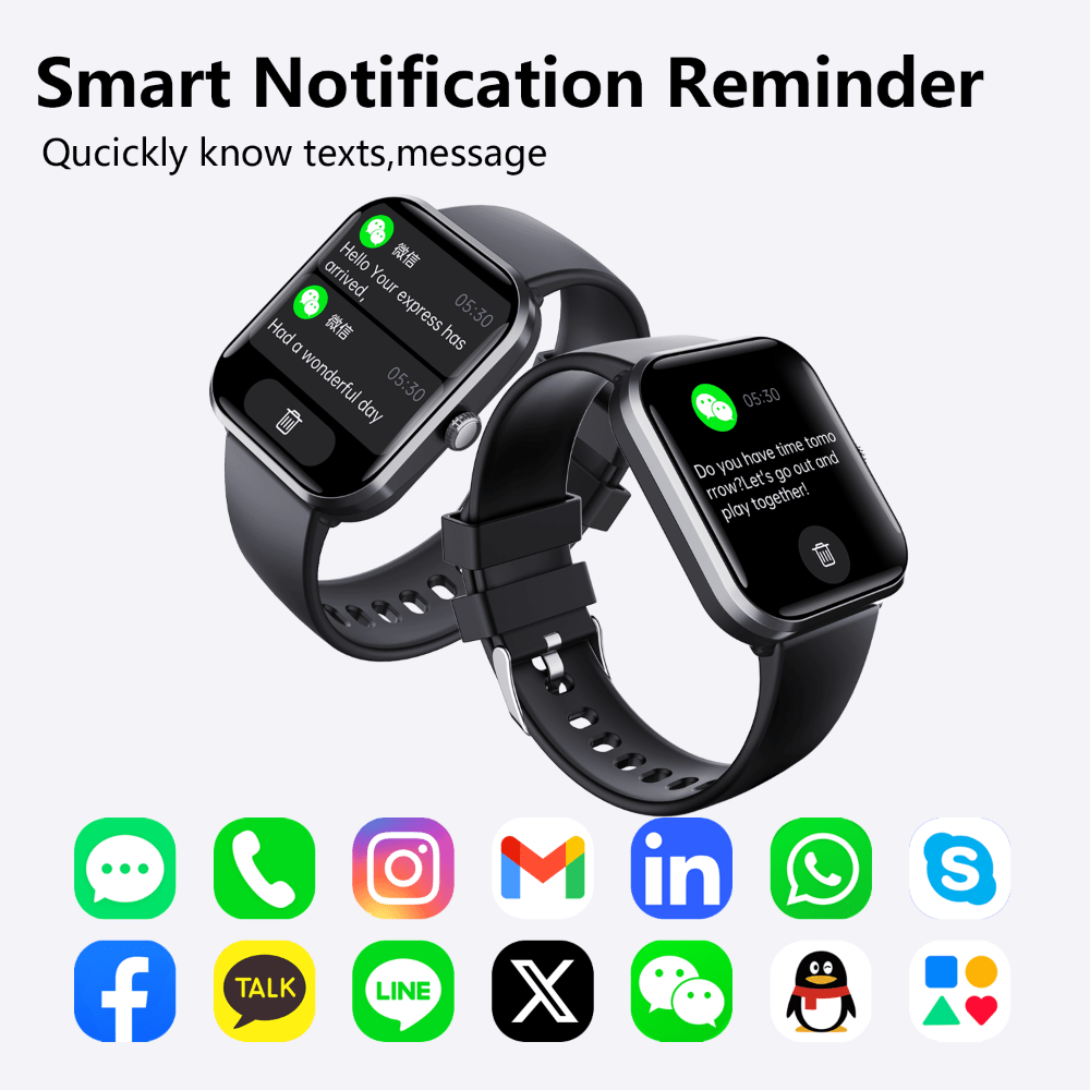 Blood Sugar Glucose Monitor Smart Watch for Diabetics SOS Emergency Alarm Call - Smart Gadgets