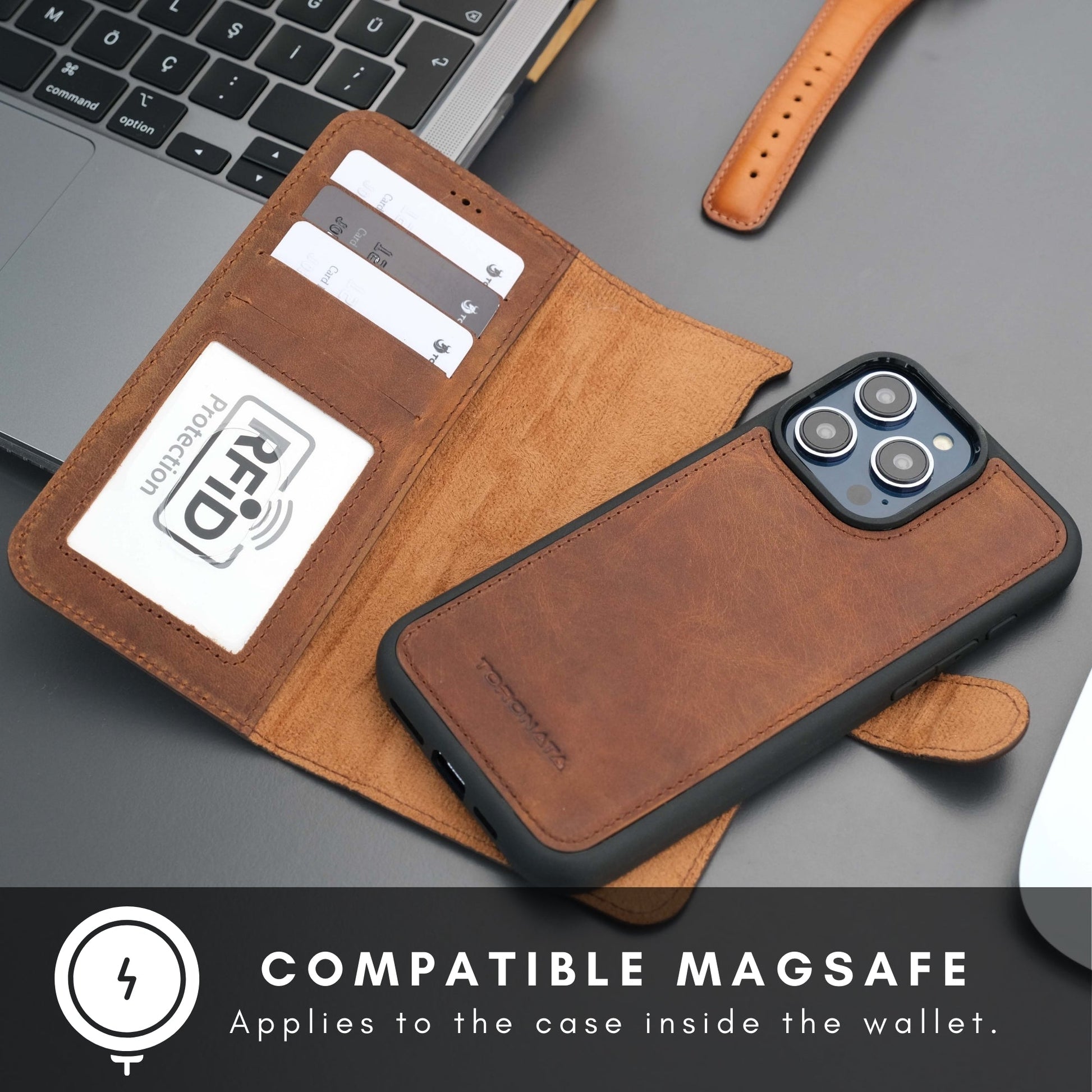 Casper Leather iPhone 14 Pro Max Wallet Case | MagSafe - Smart Gadgets