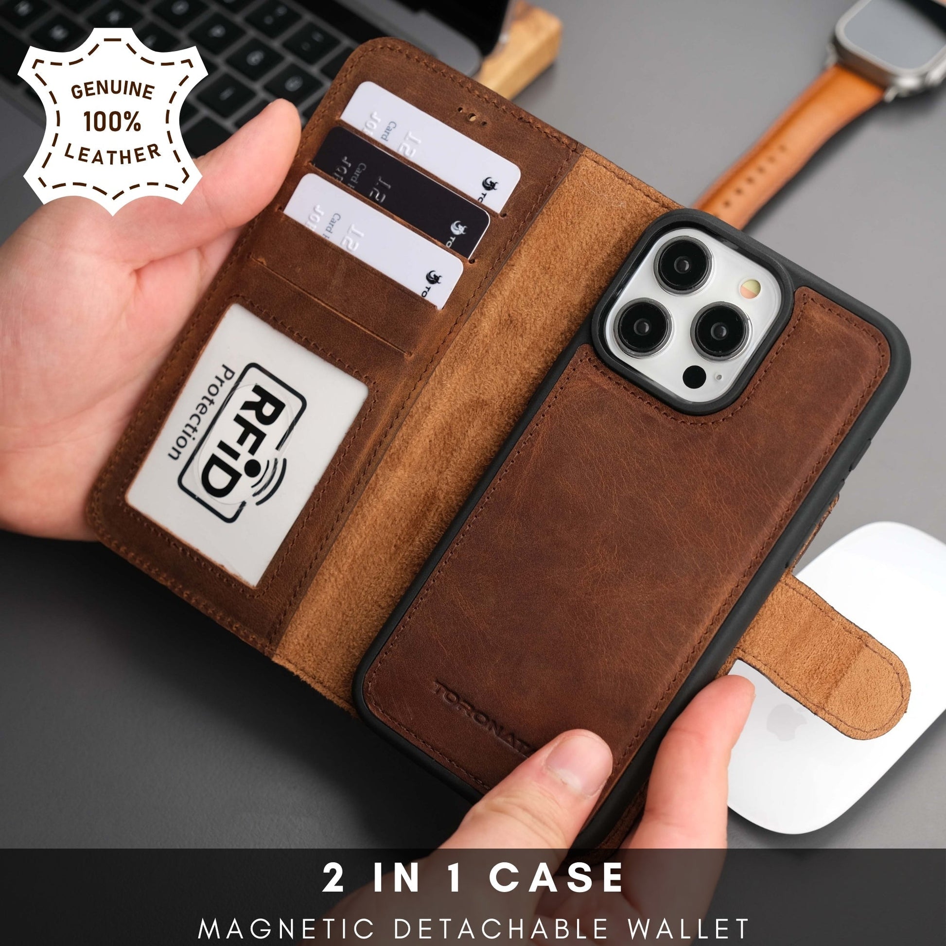 Casper Leather iPhone 14 Pro Max Wallet Case | MagSafe - Smart Gadgets