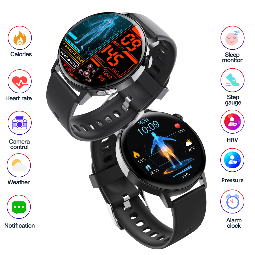 ECG monitor Smart Watch Non Invasive Blood Glucose Smart Watch with Blood Component Analysis - Smart Gadgets