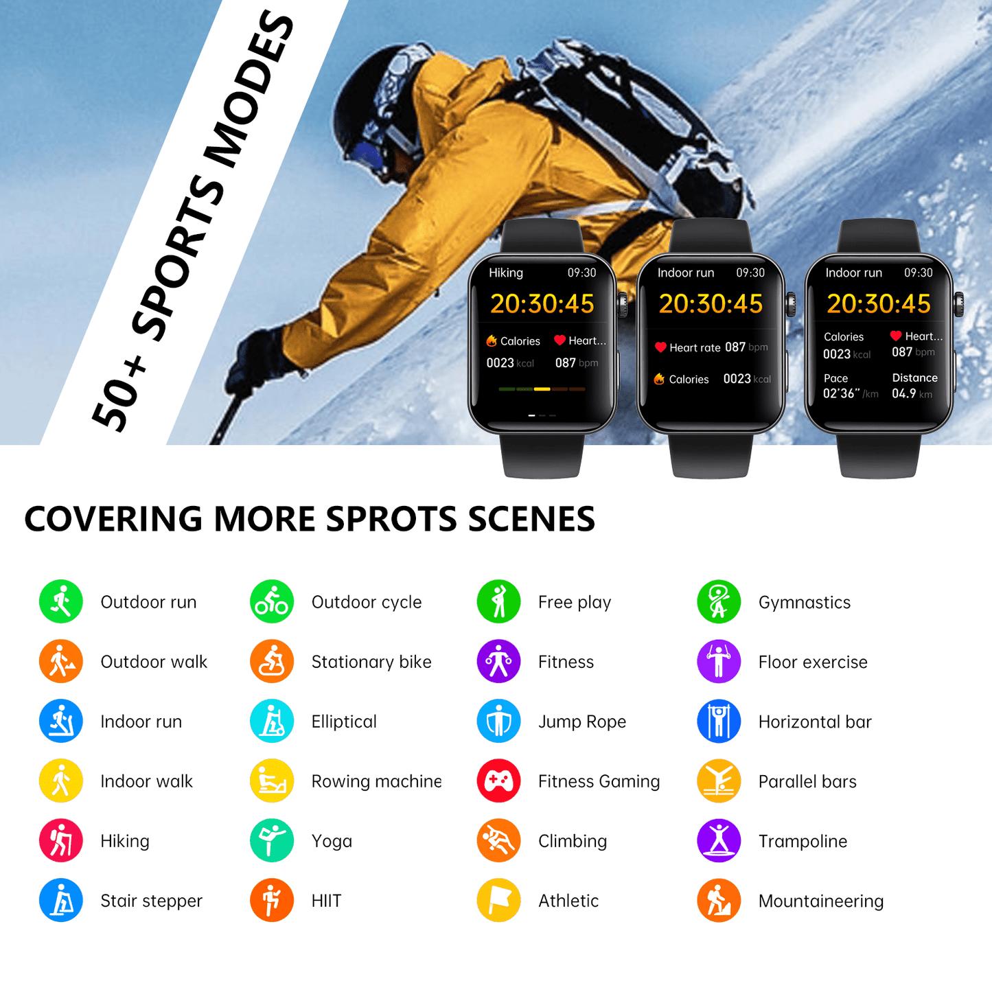 ECG smart watch with blood pressure monitor body temperature blood glucose heart rate blood oxygen - Smart Gadgets