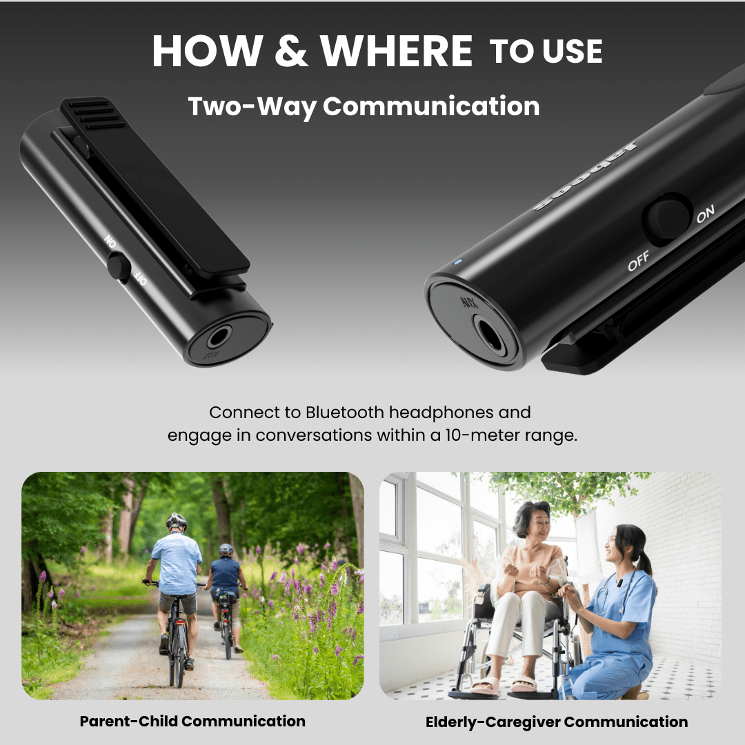 HearLink 3 - In - 1 Bluetooth Microphone A Cost - Effective Alternative to BAHA Device for HOH - Smart Gadgets