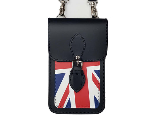 Leather Mobile Phone Pouch Plus - Union Jack - In Stock & Ready to Ship - Smart Gadgets