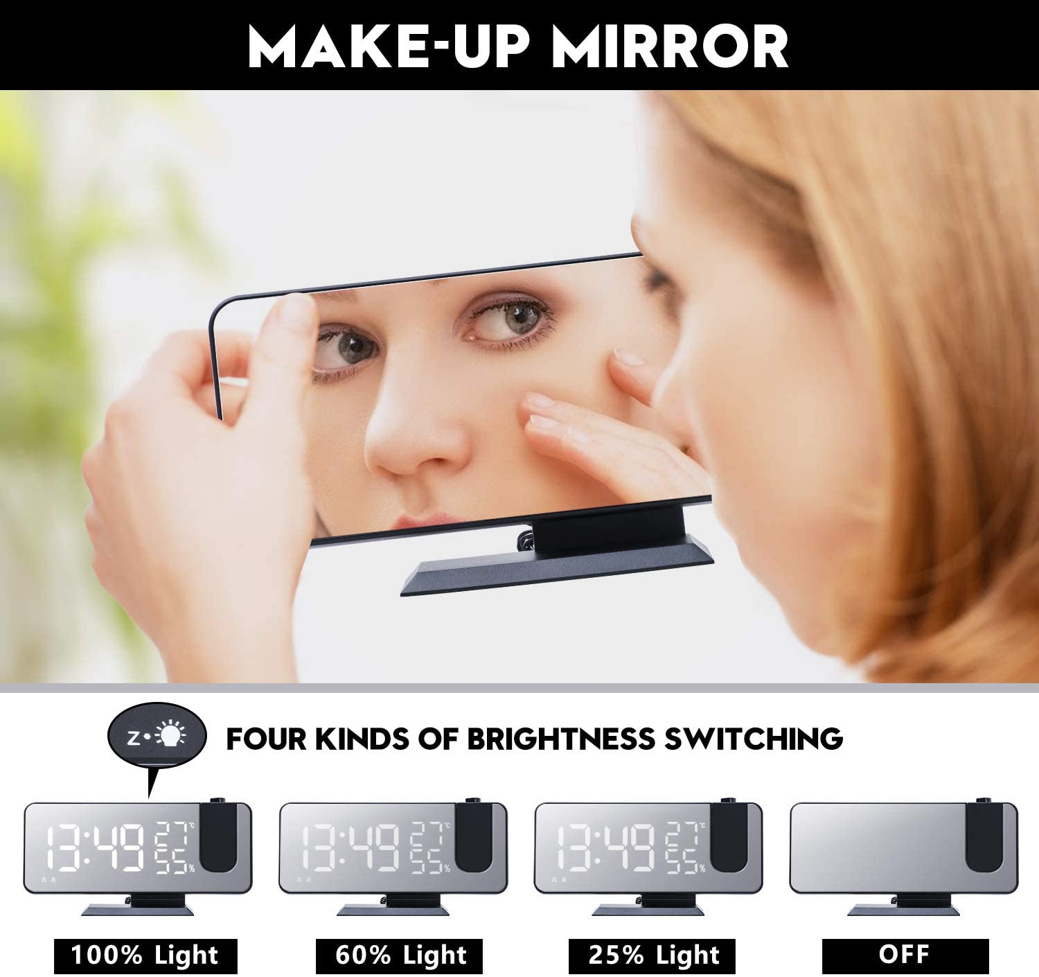 LED Projection Digital Alarm Clock Phone Charger - Smart Gadgets