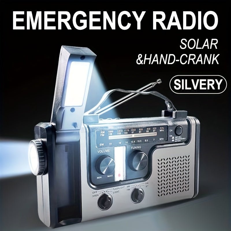 Multi - Band Solar Emergency Radio with Flashlight - Smart Gadgets