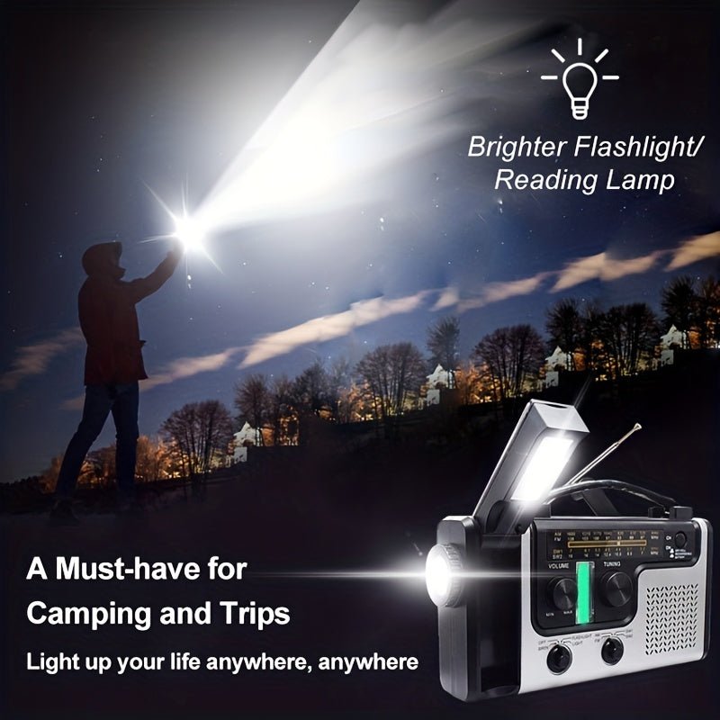 Multi - Band Solar Emergency Radio with Flashlight - Smart Gadgets