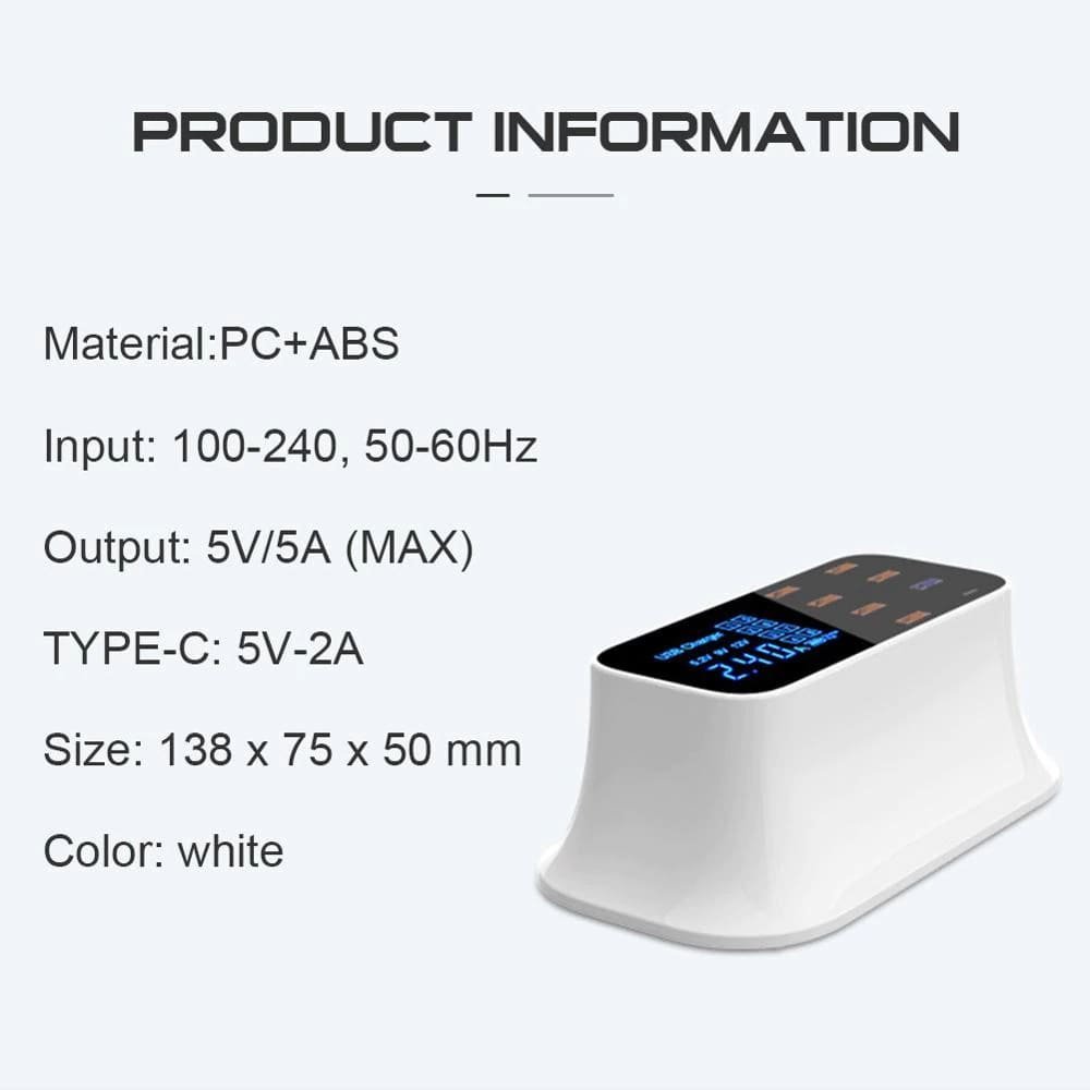Multi - Port USB Charger Station Type C - Smart Gadgets