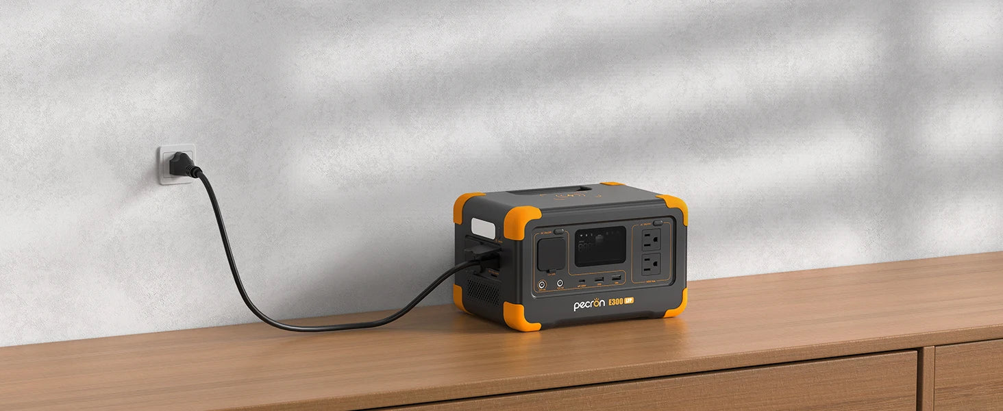 Pecron E300LFP Portable Power Station 600W 288Wh LiFePO4 Battery Solar Generator Power Bank Fast Charging for Home , RV, Camping - Smart Gadgets