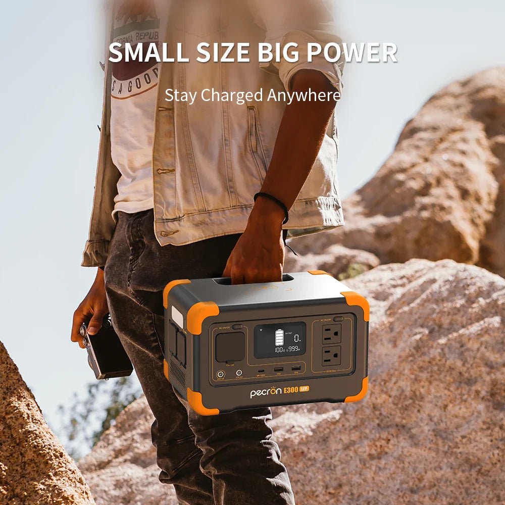 Pecron E300LFP Portable Power Station 600W 288Wh LiFePO4 Battery Solar Generator Power Bank Fast Charging for Home , RV, Camping - Smart Gadgets