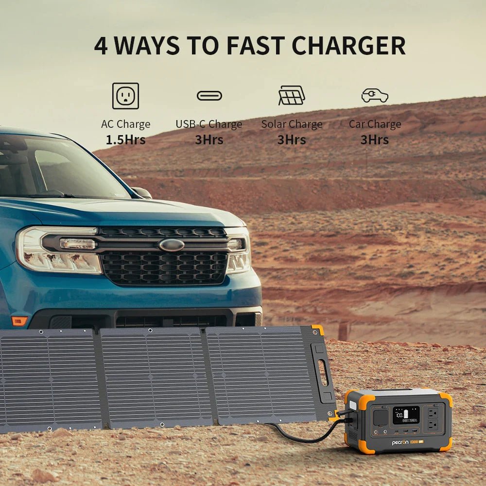Pecron E300LFP Portable Power Station 600W 288Wh LiFePO4 Battery Solar Generator Power Bank Fast Charging for Home , RV, Camping - Smart Gadgets