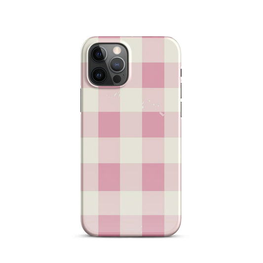 Pink Check Phone case for iPhone - Smart Gadgets