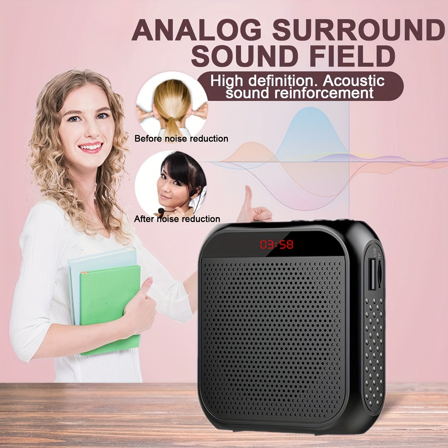 Portable Voice Amplifier with Headset Microphone - Smart Gadgets