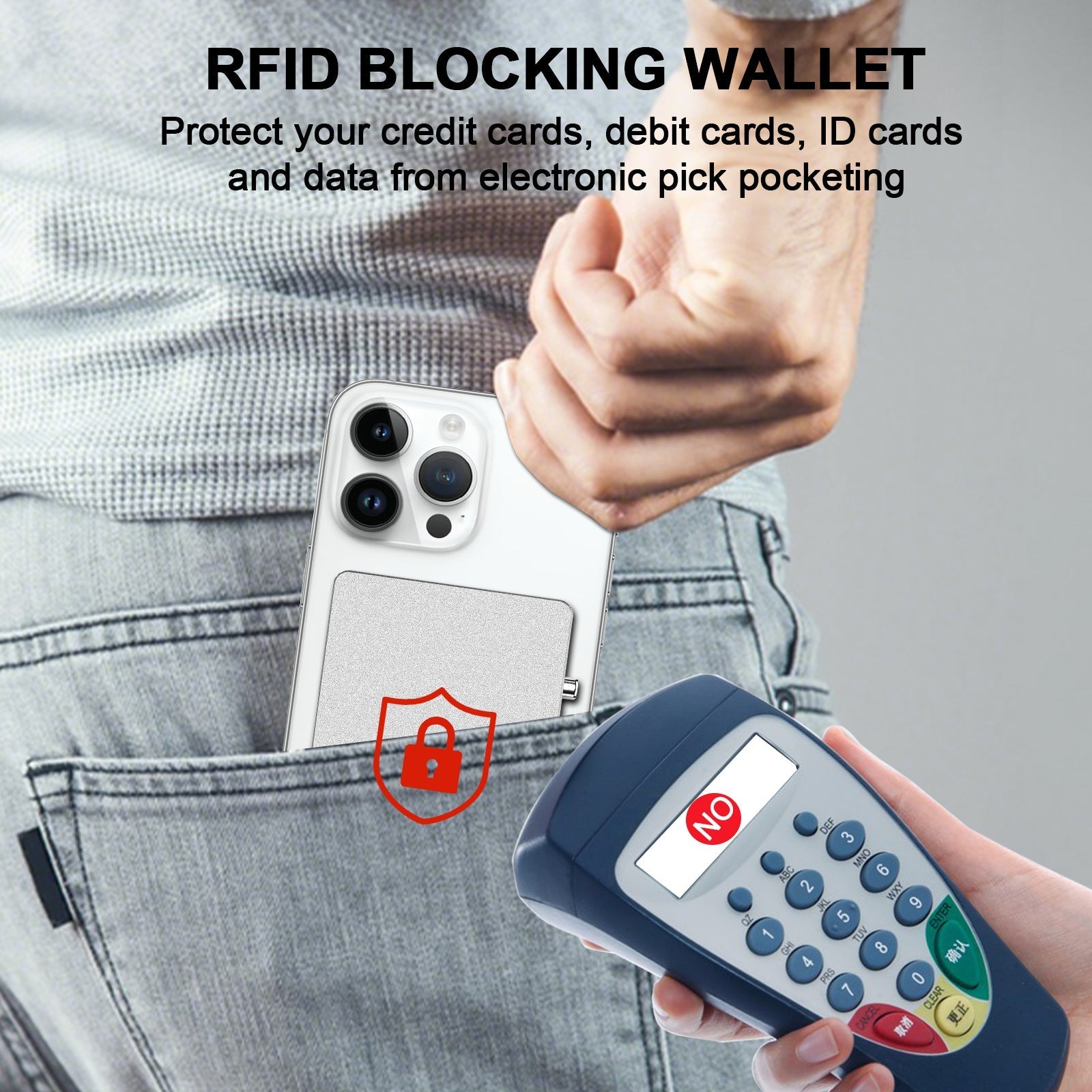 RFID Blocking Wallet Minimalist Slim Card Holder for Magsafe with Adjustable Stand, Metal Pop Up Magnetic Wallet for Men TOYFID - Smart Gadgets