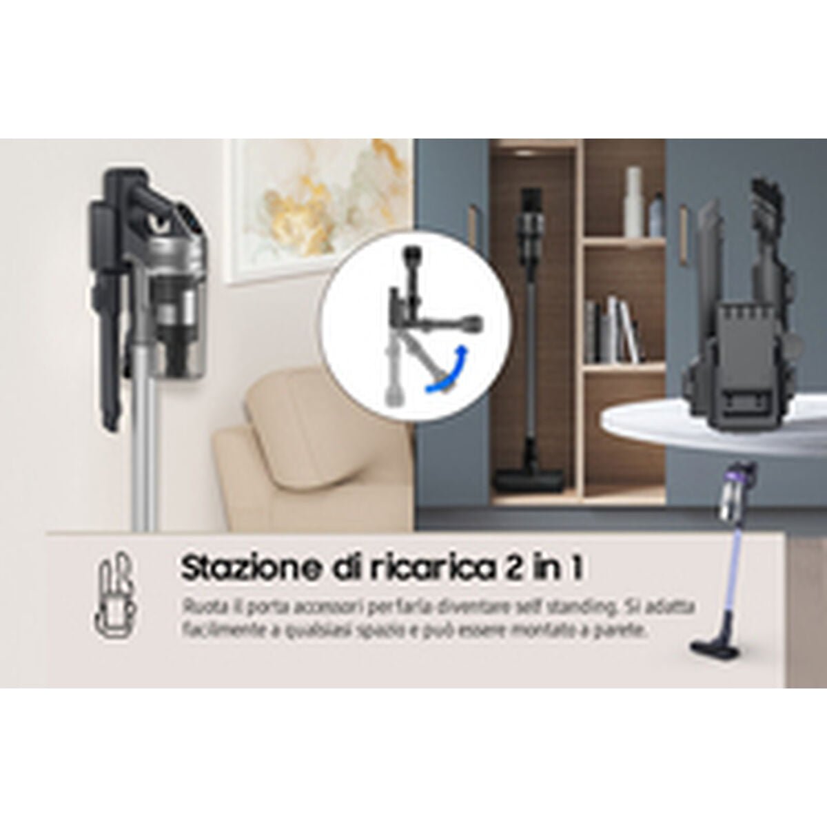 Stick Vacuum Cleaner Samsung VS15A6031R4/ET 150 W - Smart Gadgets