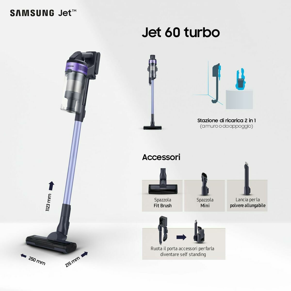 Stick Vacuum Cleaner Samsung VS15A6031R4/ET 150 W - Smart Gadgets