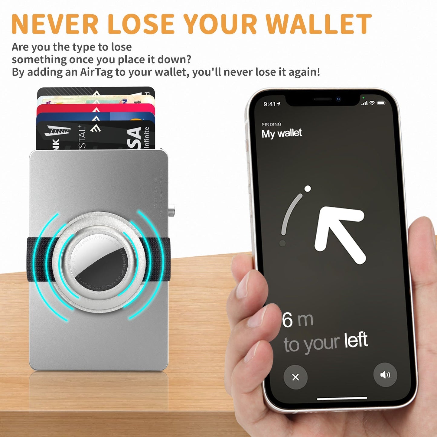 TOYFID All - Aluminum Pop Up Slide Rfid Slim Card Holder Wallet With Airtag Holder - Smart Gadgets