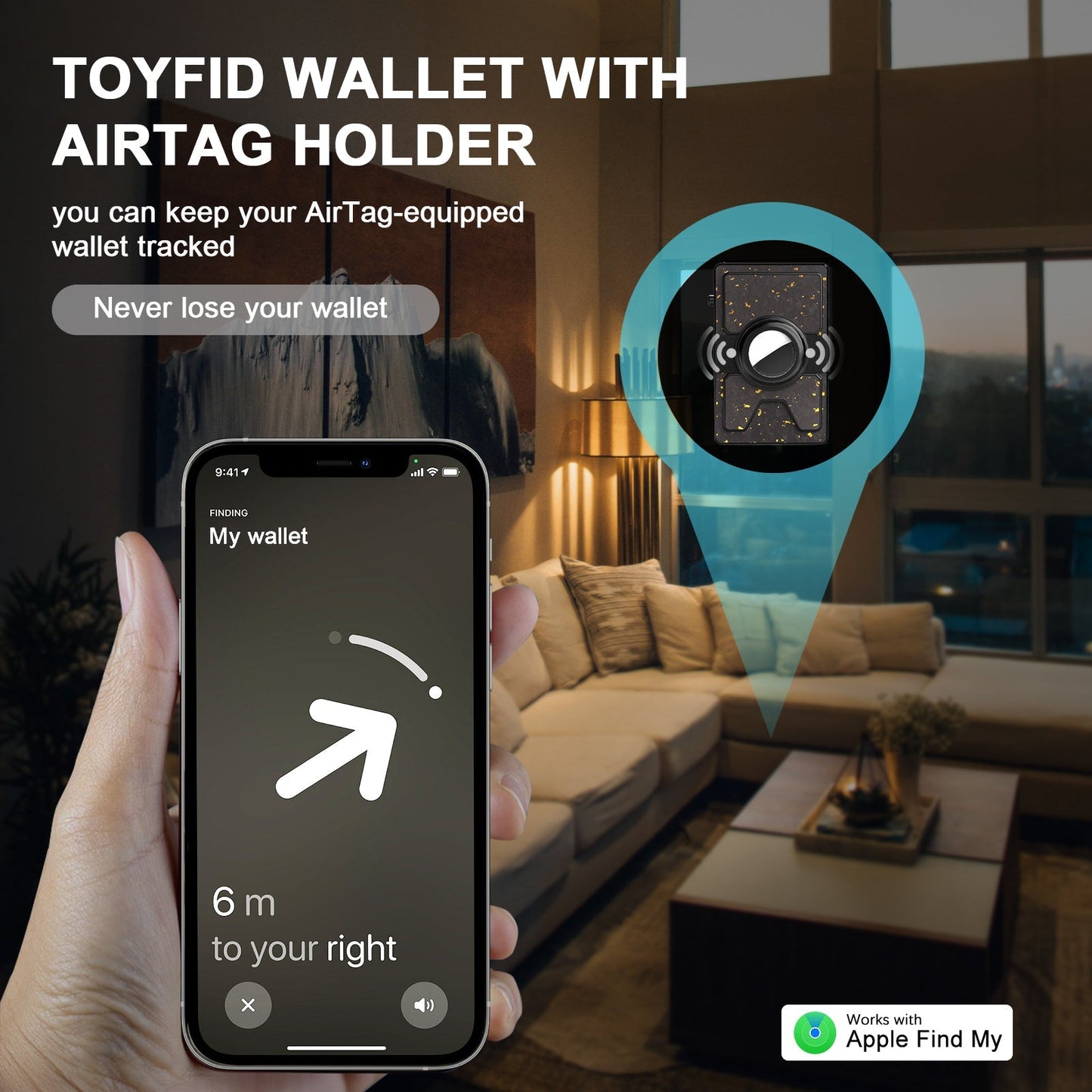 TOYFID Best Mens Forged Carbon Fiber Wallet with Airtag Holder & Expansion Board - Smart Gadgets